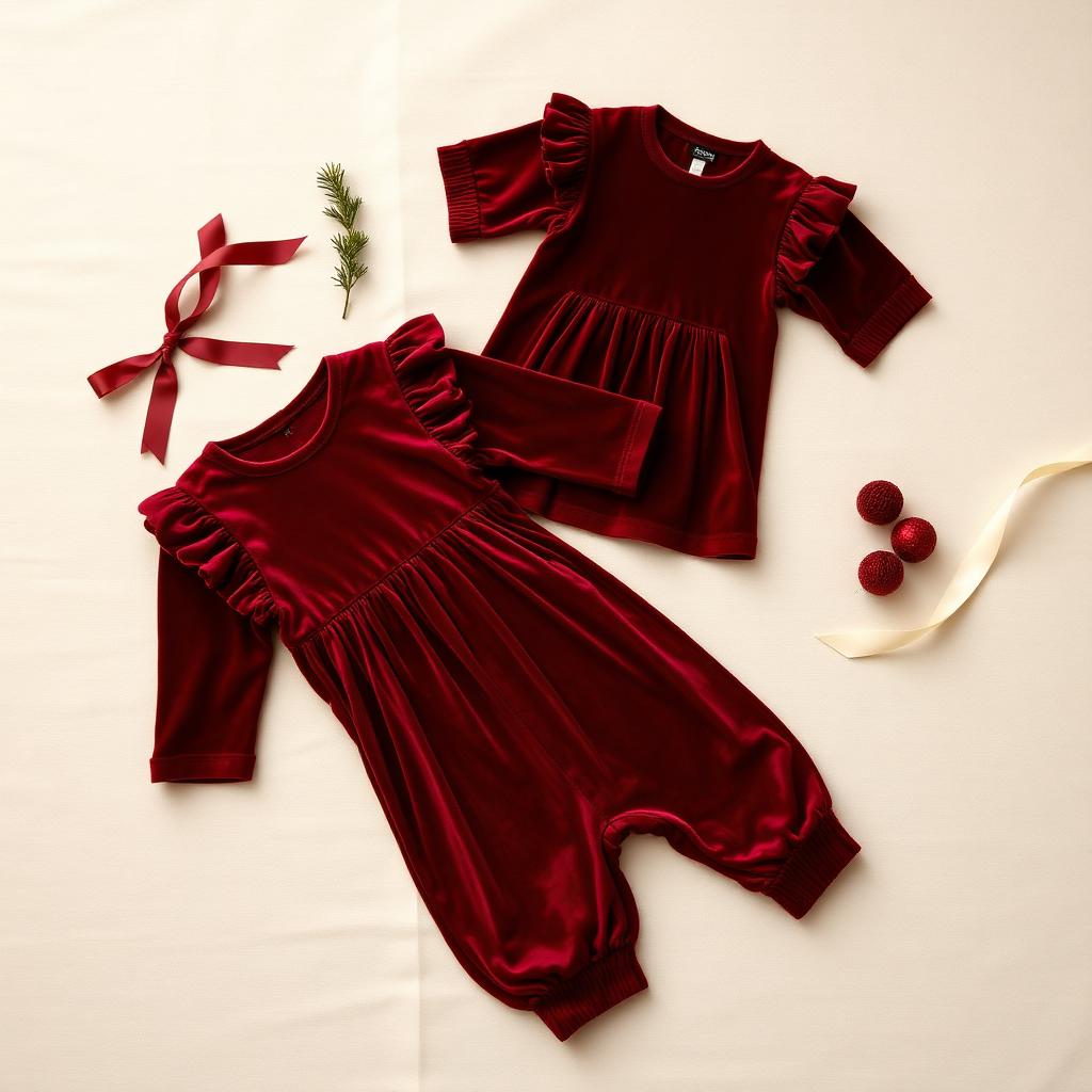 Christmas pair flat-lay