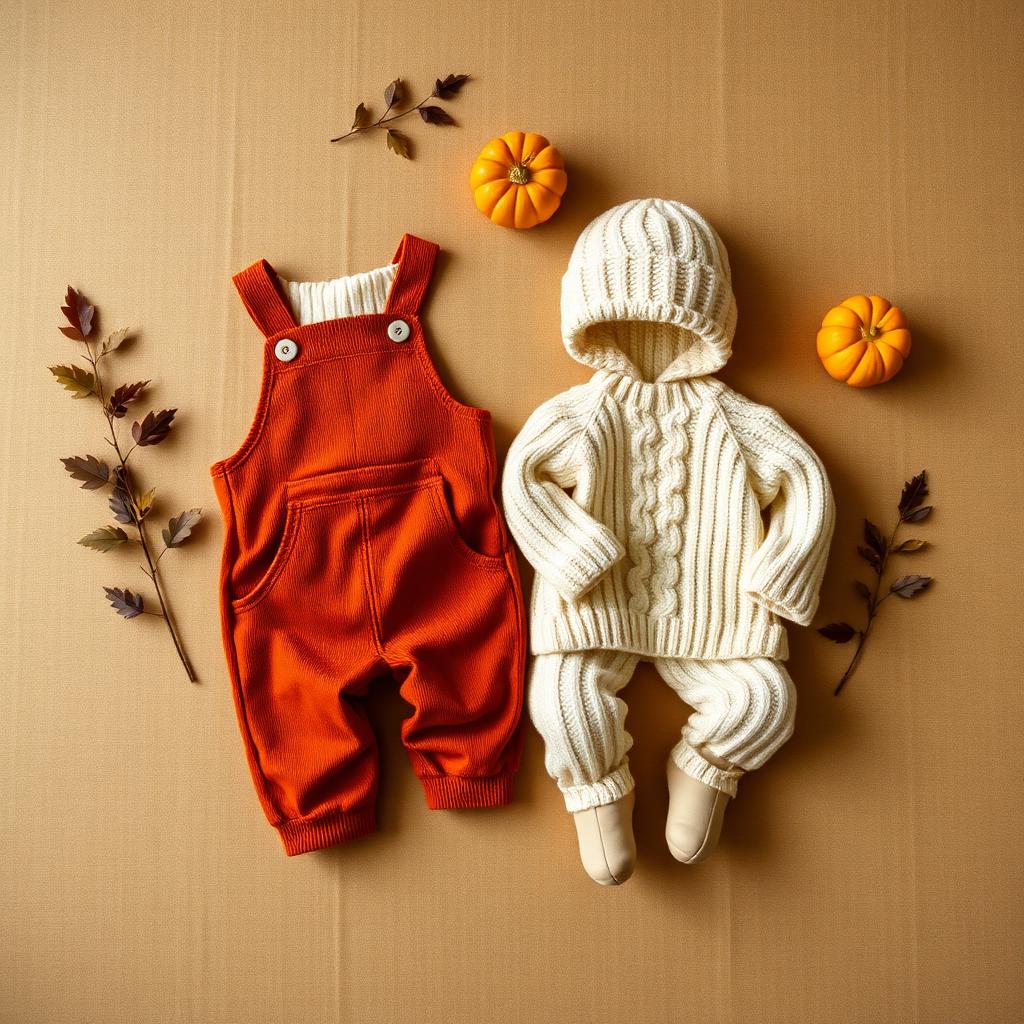 Fall pair flat-lay