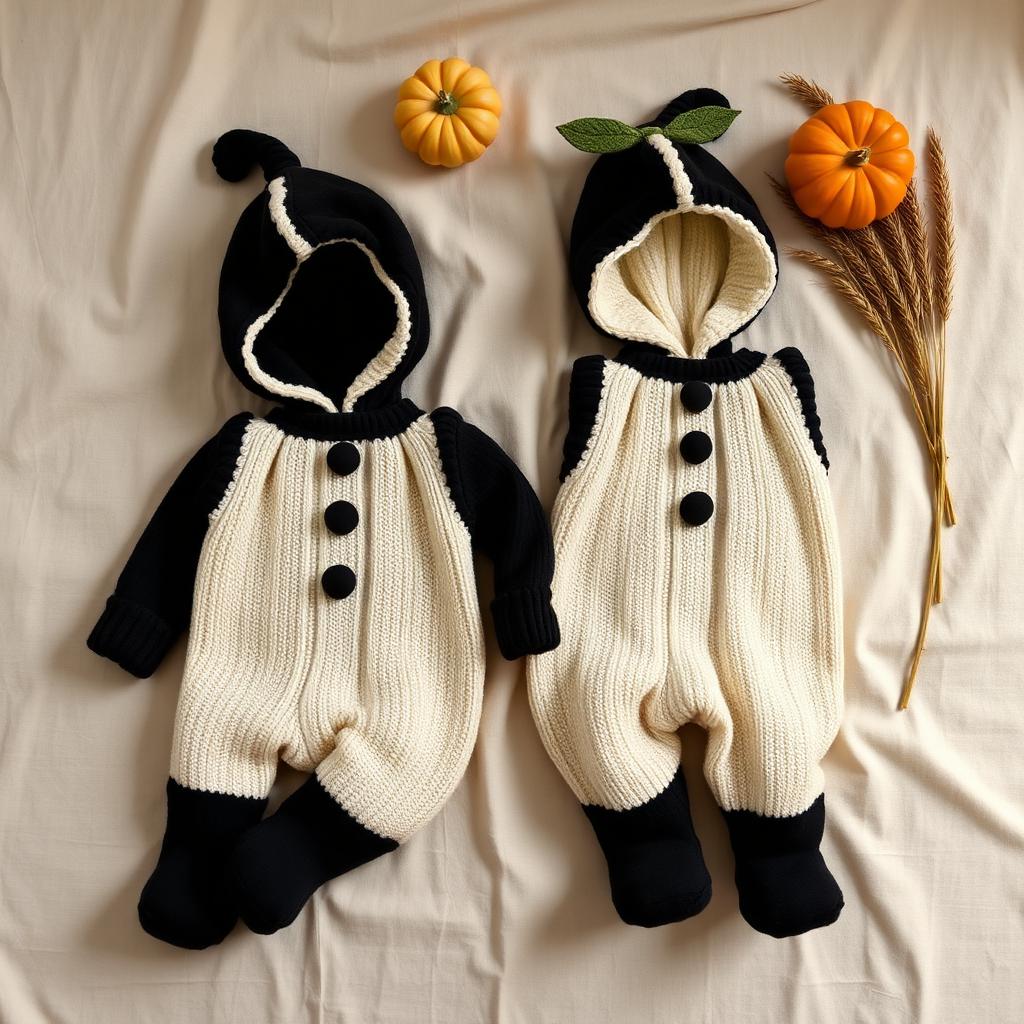 Halloween pair flat-lay