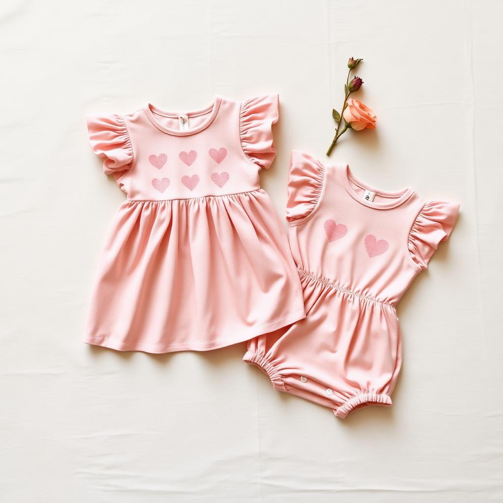 Valentine's Day pair flat-lay